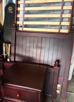 Twin bed and night stand