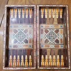 Mother Of Pearl Middle eastern Backgammon Set