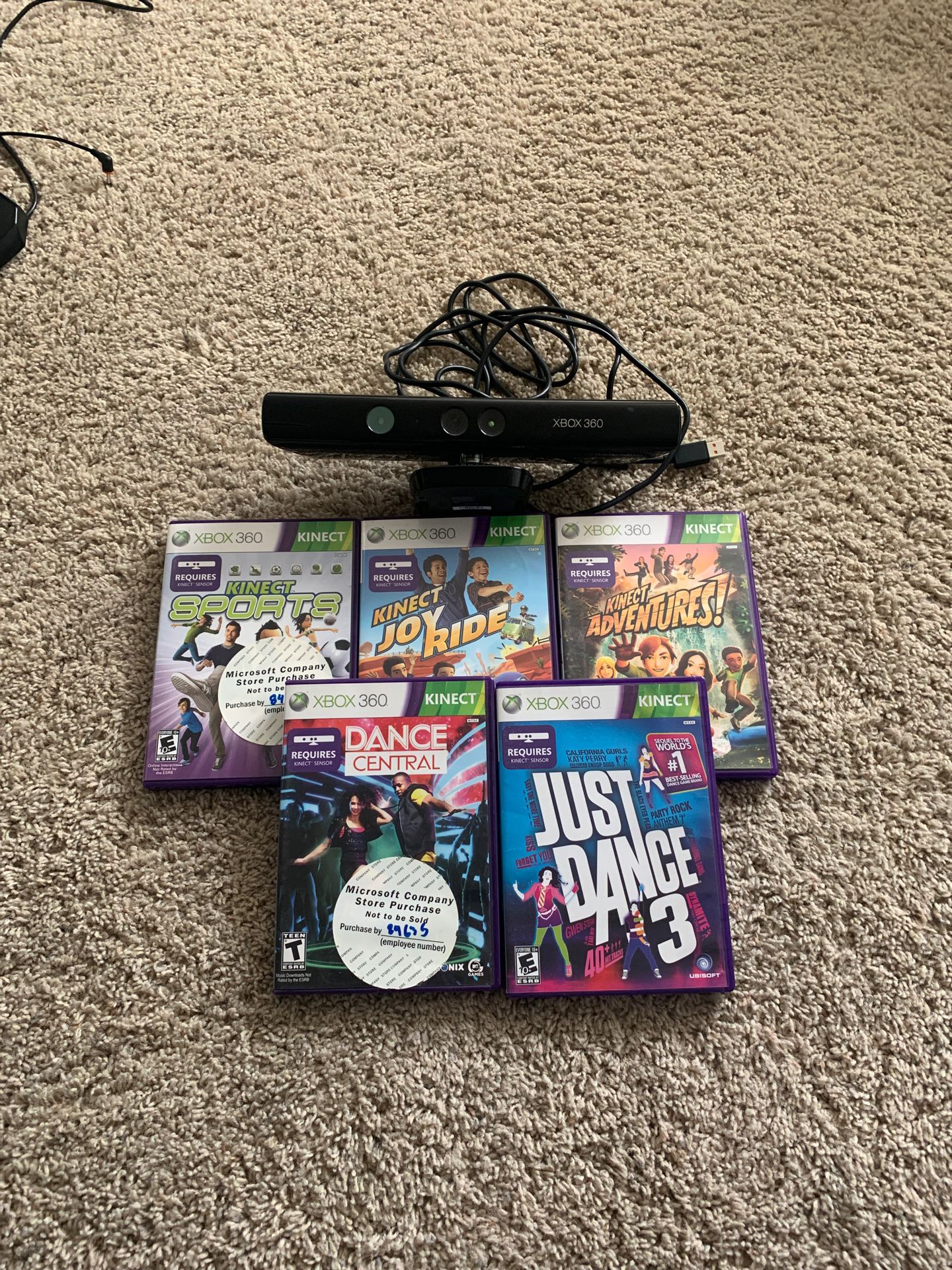 Kinect Xbox 360 with games