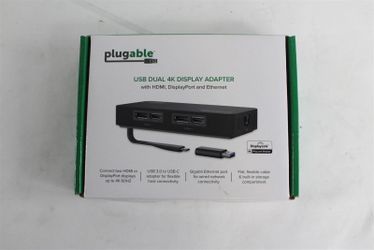 New Pluggable USBC-6950UE Dual 4k Display Adapter With HDMI DisplayPort And Ethernet