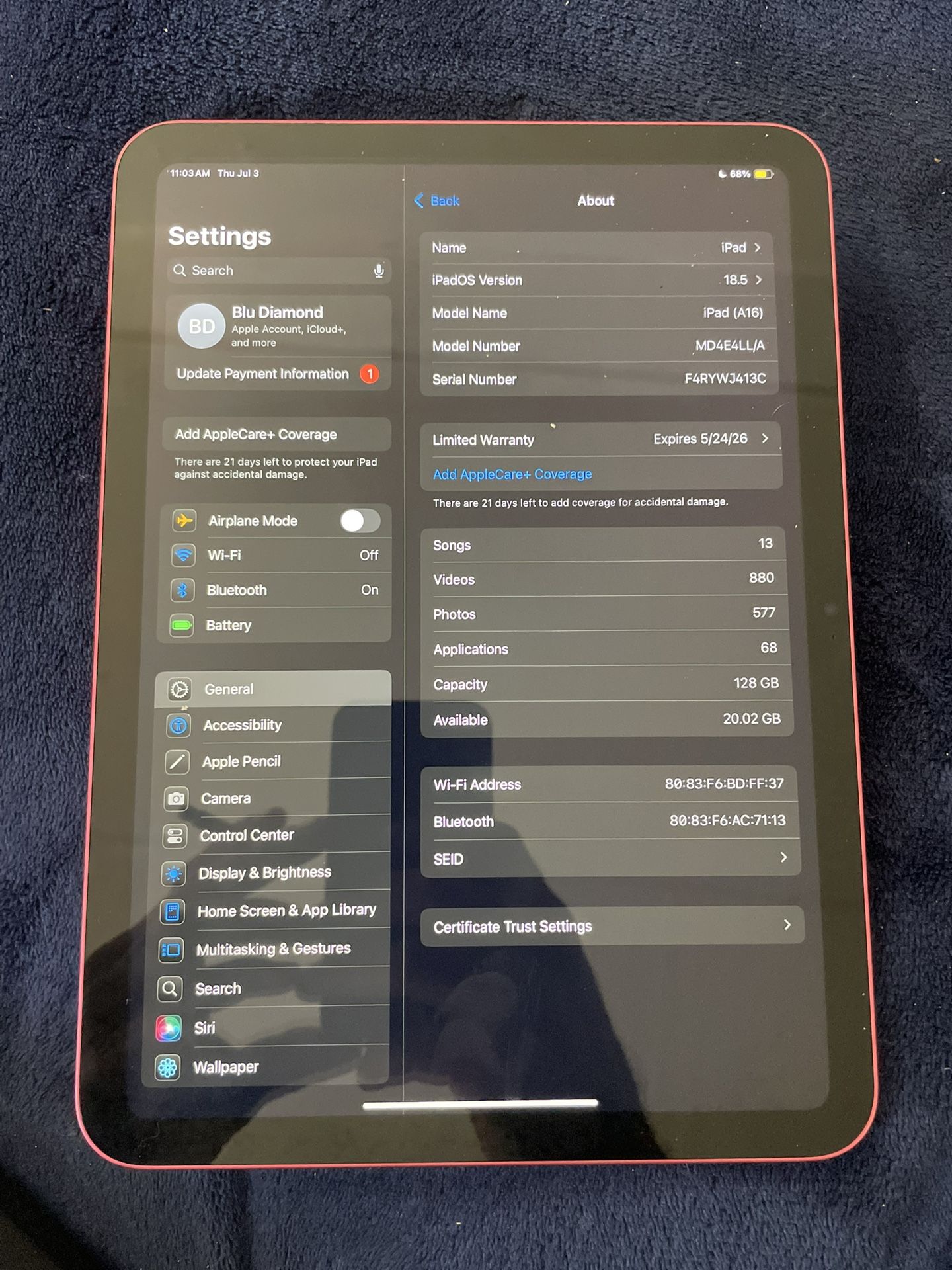 iPad 11 A16