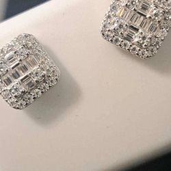 925 sterling silver 1carat moissanite earrings