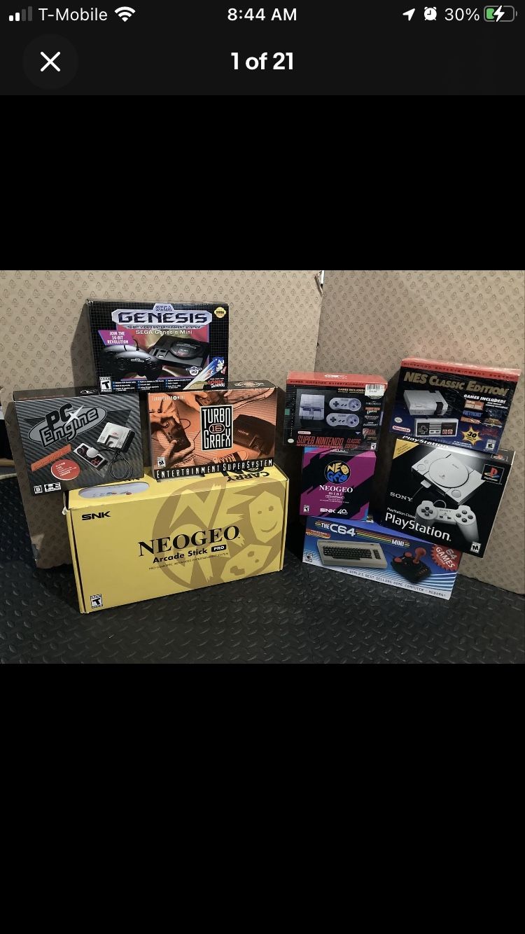 Classic Mini Consoles Mega Collection: NEOGEO, SNES, NES, Genesis, TurboGrafx 16