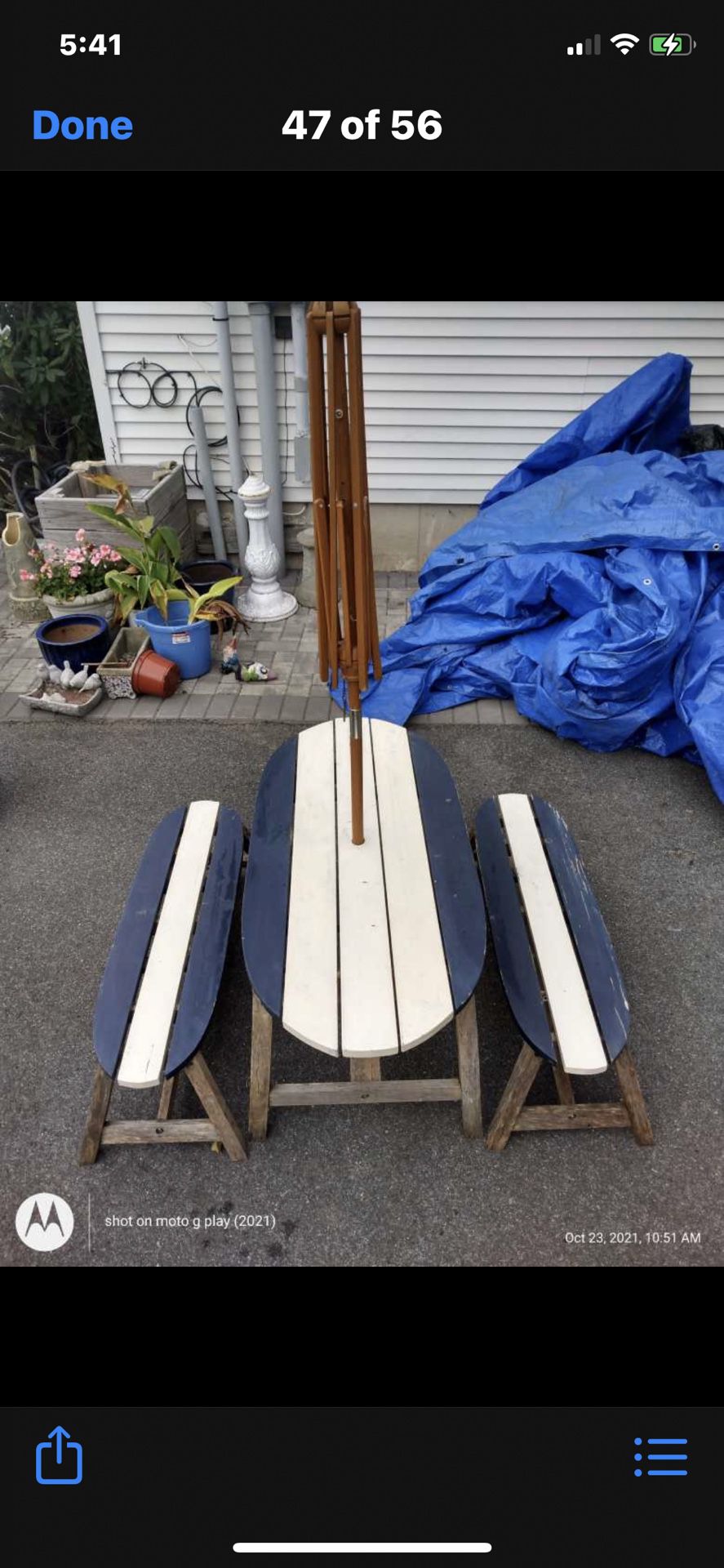 Children’s Wooden Picnic Table With 2 Matching Benches 