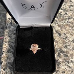 10k Morganite Rose Gold Engagement Ring 