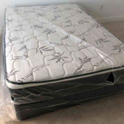 Full Size Mattress Pillow Top With Box Springs✅