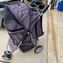 Oxgord Foldable Pet Stroller For Small or Medium Sized Dogs & Cats; Canopy, Removable Mesh