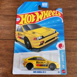 Hot Wheels Honda CRX Hatchback Yellow JDM
