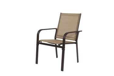 7 Pieces Patio Dining Set, Outdoor Furniture Table and 6 Textilene Chairs, Outdoor Furniture with Rectangular Table and 6 Stackable Chairs Family Conv