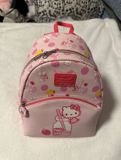 Hot Topic Sanrio Hello Kitty Strawberry Milk Loungefly Mini Backpack