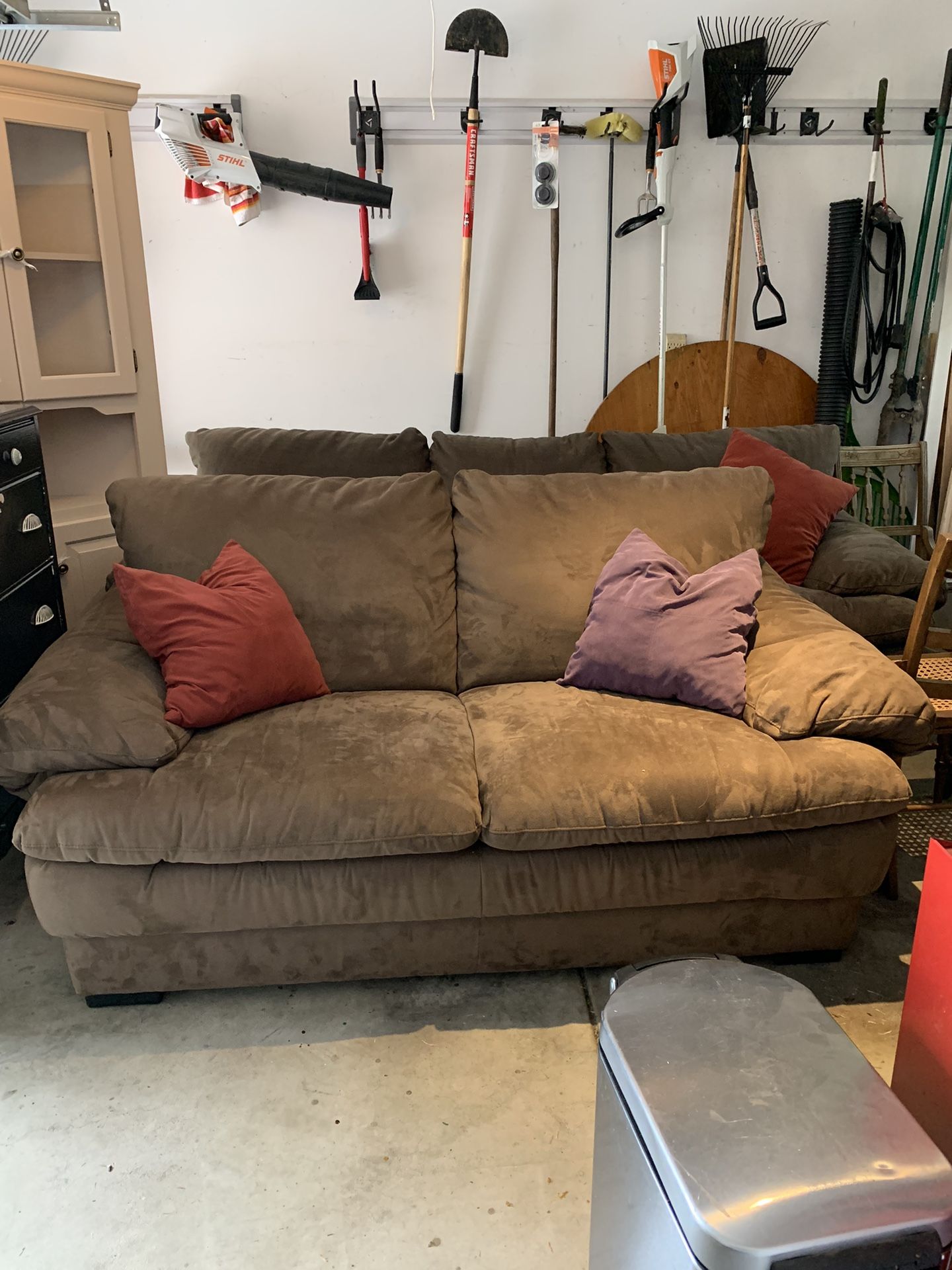 Super comfortable living room set. Early 2000’s. Sofa, love seat, over -size chair. Smoke Free Home.