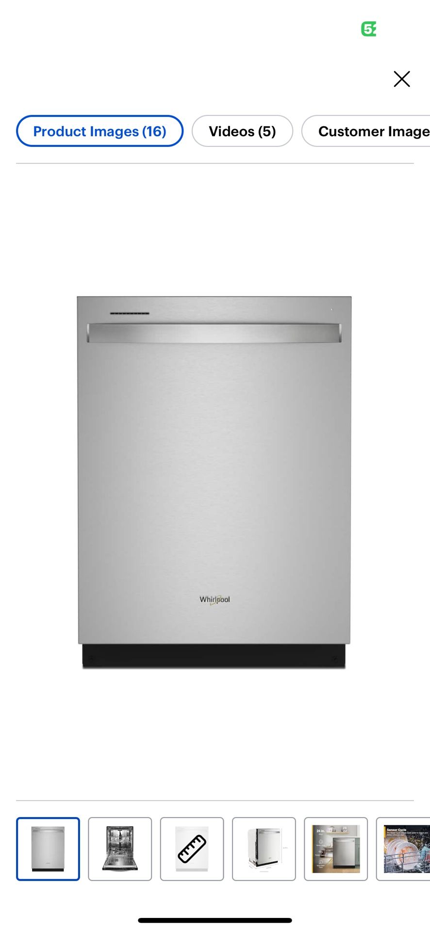 NEW WHIRLPOOL 3 RACK DISHWASHER WITH A 5 YEAR EXTENDED WARRANTY FULLY TRANSFERABLE 11/1/25