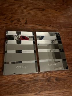 CELINE PARIS Steel Mirror Advertising Sectional X2 4LBS each 1.5” x 12” x 8”
