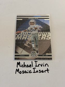 Michael Irvin Dallas Cowboys Hall of Fame WR Mosaic Short Print Insert Card.