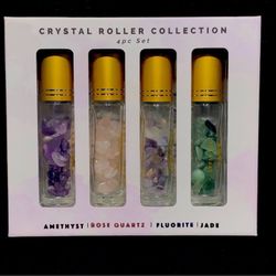 Crystal Essential Oil Roller ball 4 pc Set