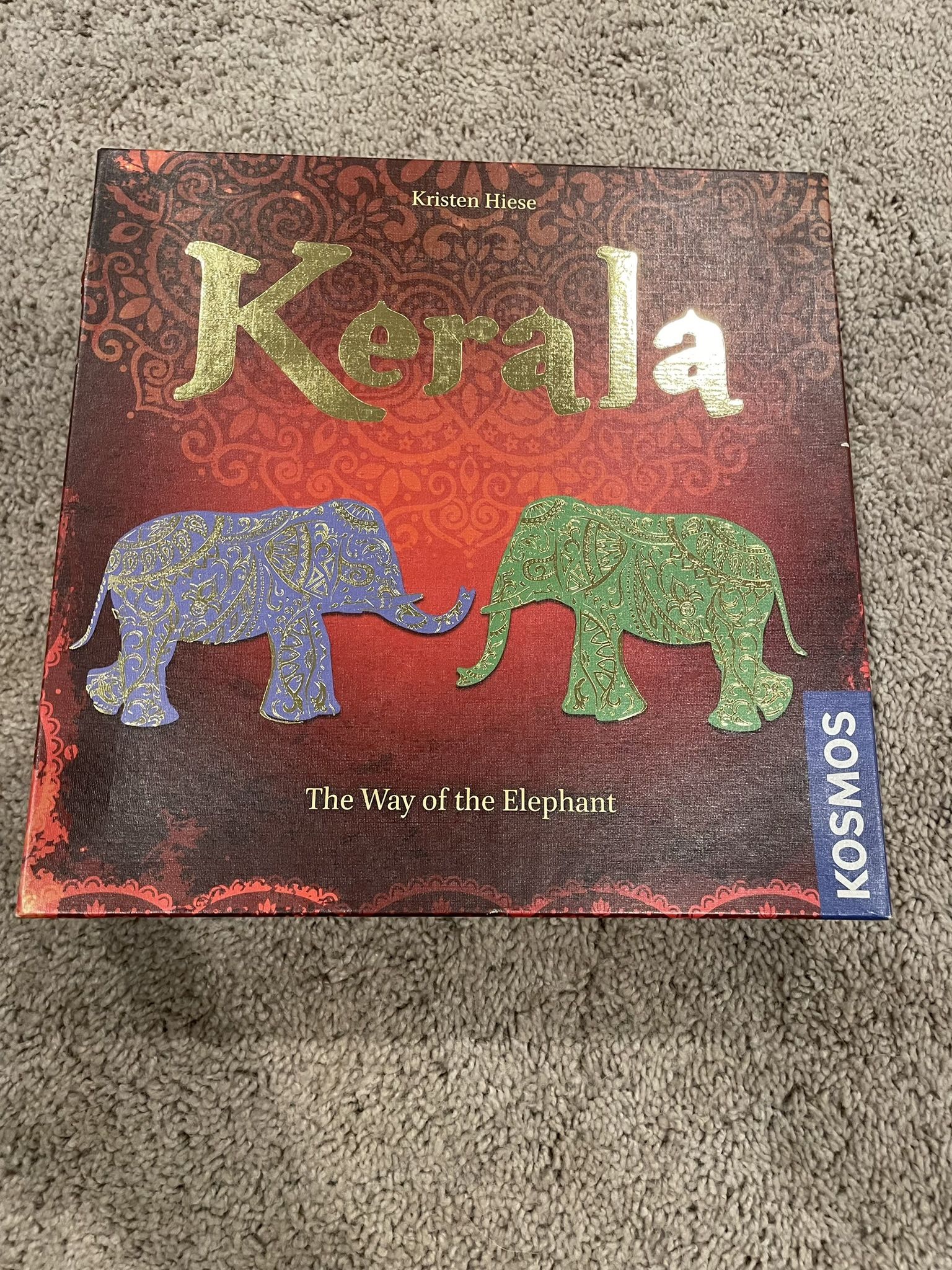 Kerala Strategy Board Game with Elephant Meeples - Published by Kosmos
