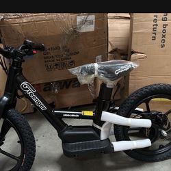 NEW Greenger Powersports Kid's Saddleback 12" Black Electric Balance Bike Youth  No Battery 
