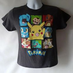 Pokemon boys black short sleeve t-shirt size S