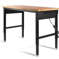 48" L×24”W Adjustable Workbench,