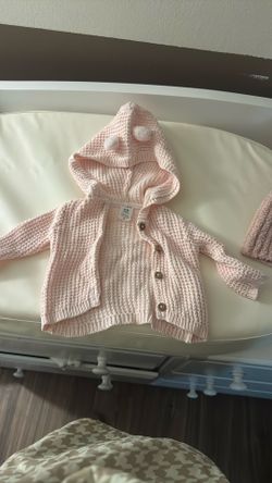 Carter’s Newborn Knitted Pink Sweater 