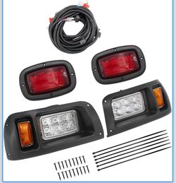 COOL STAR LED Lighting 12V Headlight Tail Light Kit Compatible with Club Car DS 1993-UP Gas & Electric Street Legal Golf Cart with Installation Instru