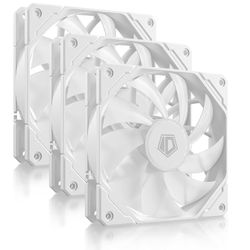 PC fans ID-COOLING TF-12025-PRO-SW Trio 120mm White Computer Case Fans 2 Pack