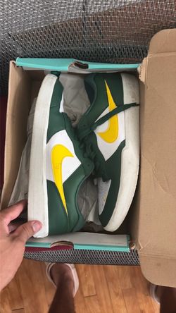 Nike green and yellow shoes
