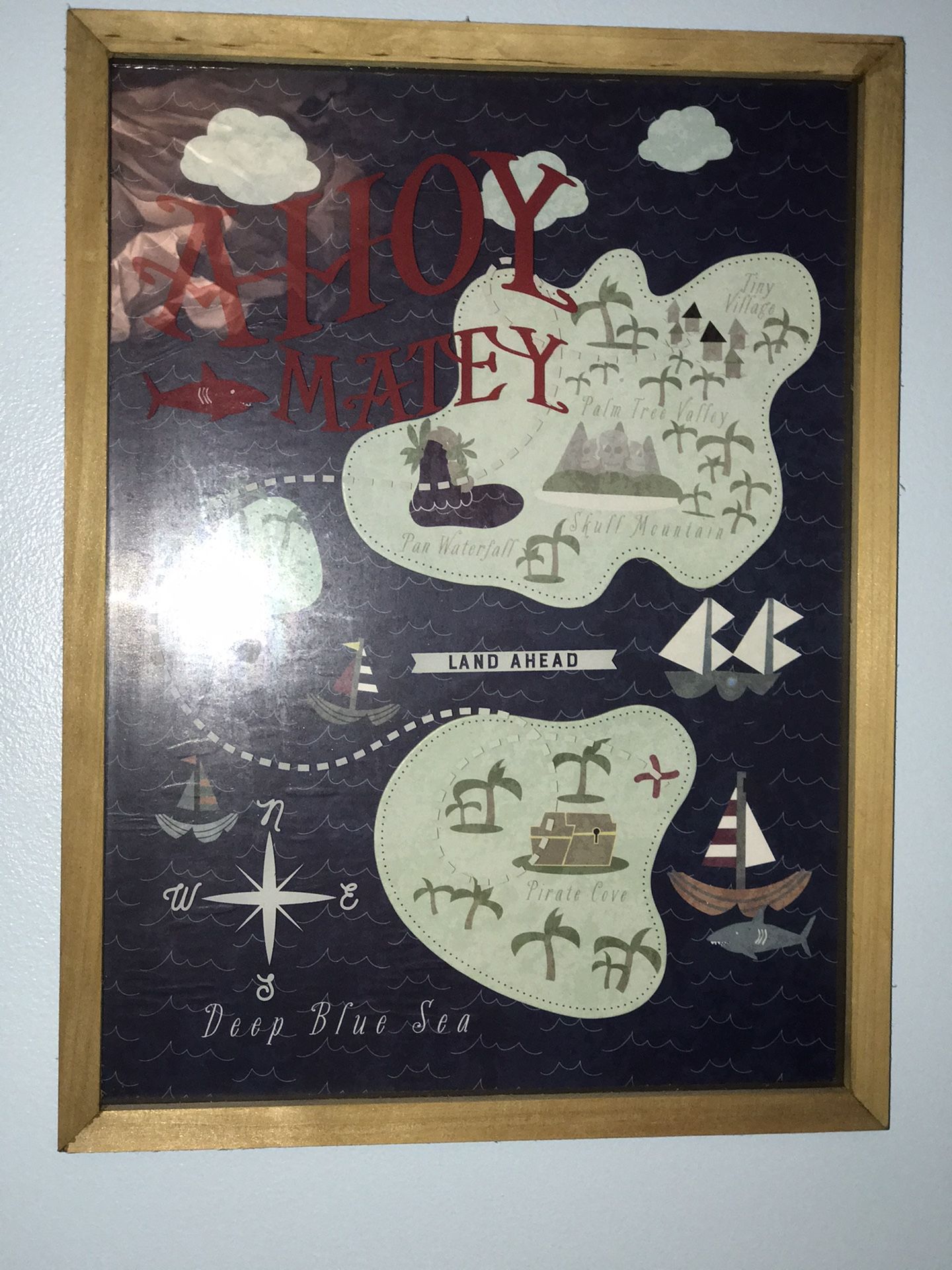 Used ahoy matey and anchor wall decor
