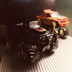 (2 Inches 1/43 )🤔? Monster Trucks, Maisto Tonka Piping Hot) and Spin Master Nitemare