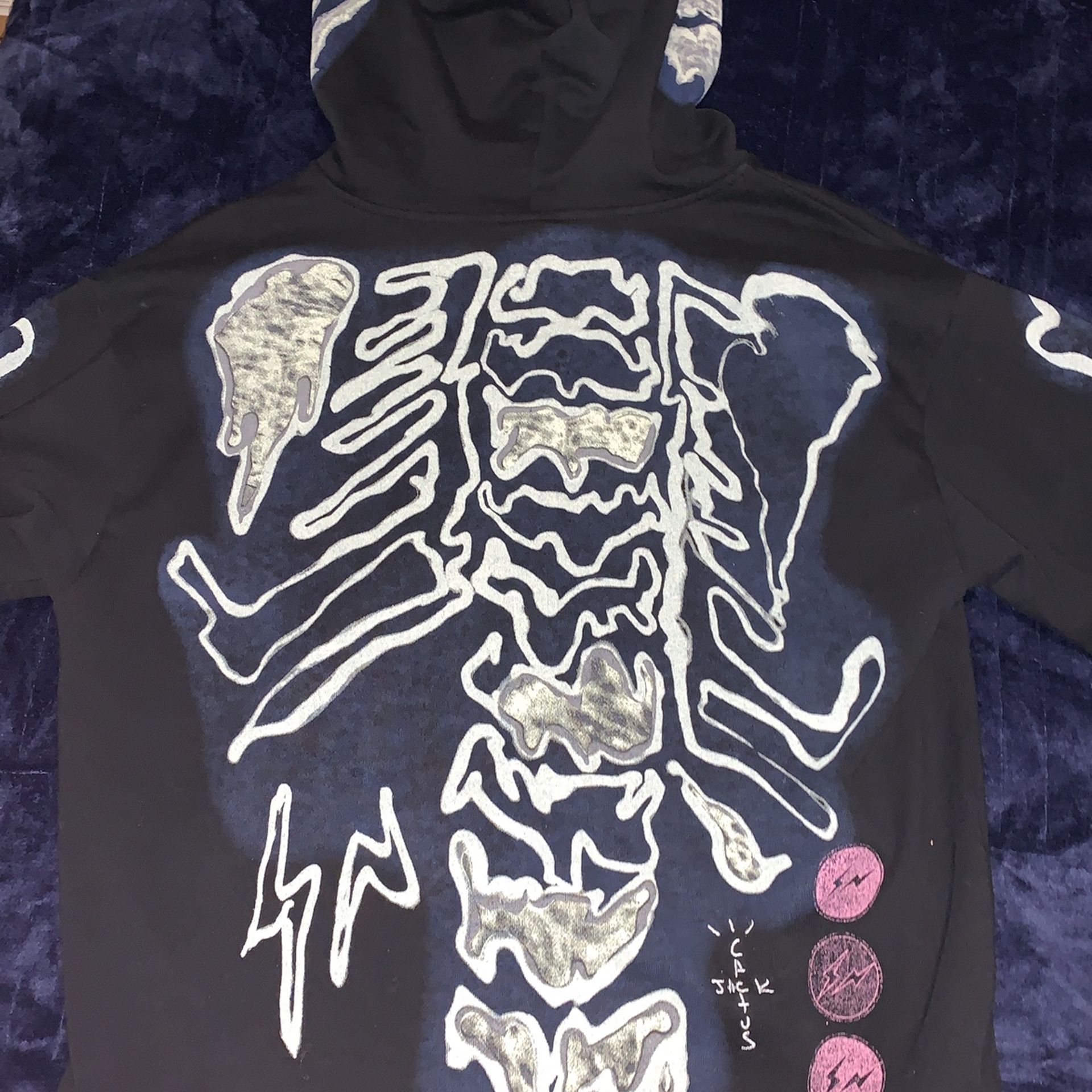 Travis Scott Cactus Jack For Fragment Skeleton Graffiti Full Zip 