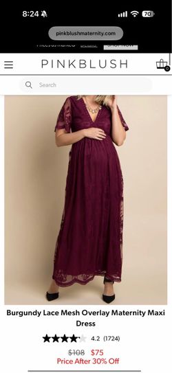 Burgendy Maternity Dress XL