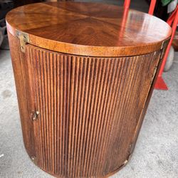 Victorian Fluted Cylinder Bedside Table