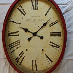 Rustic Red Antique Clock