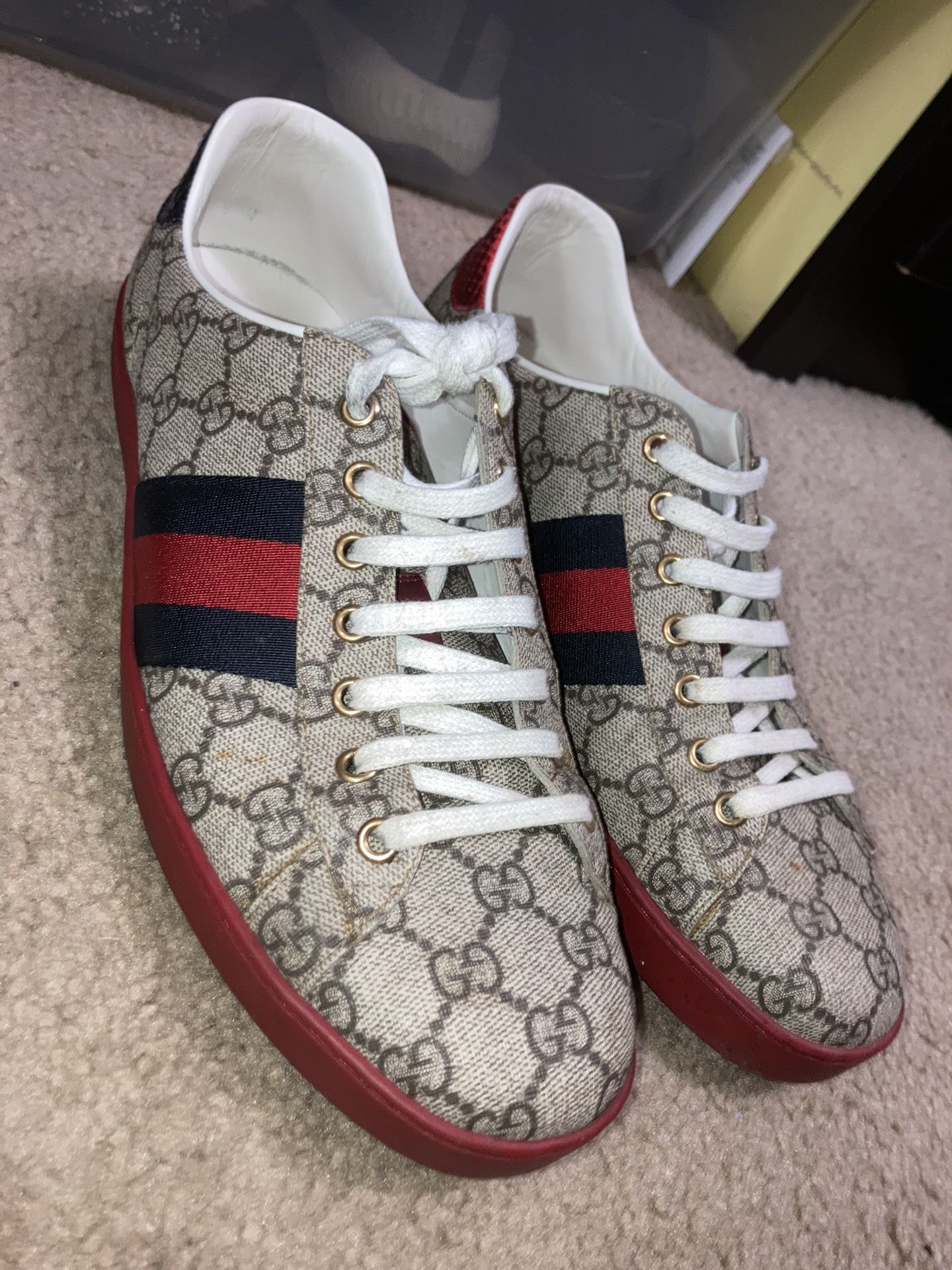 Gucci Mens Ace GG Shoes 