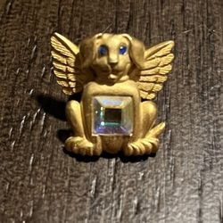 Lapel Pin Dog With Angel Wings Jewelry 