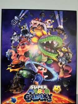 Super Mario Galaxy Print Canvas Block Buster Edition