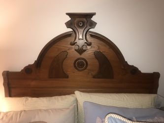 Beautiful Antique headboard & Matching footboard