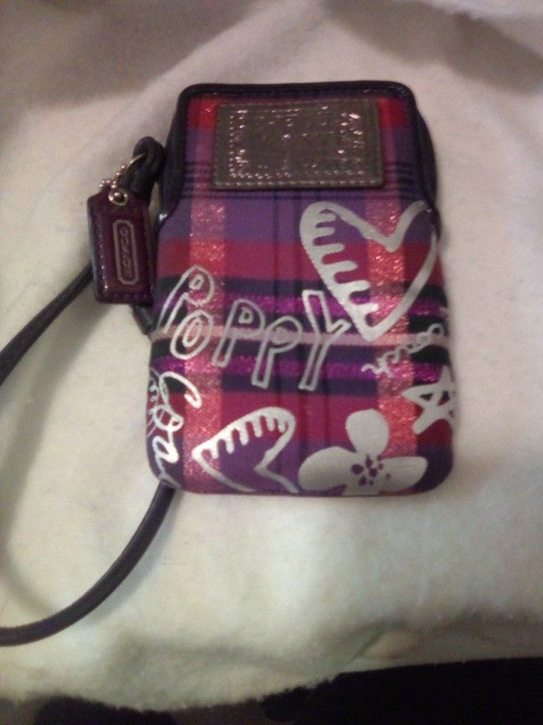Coach Small Poppy Wristlet Purse