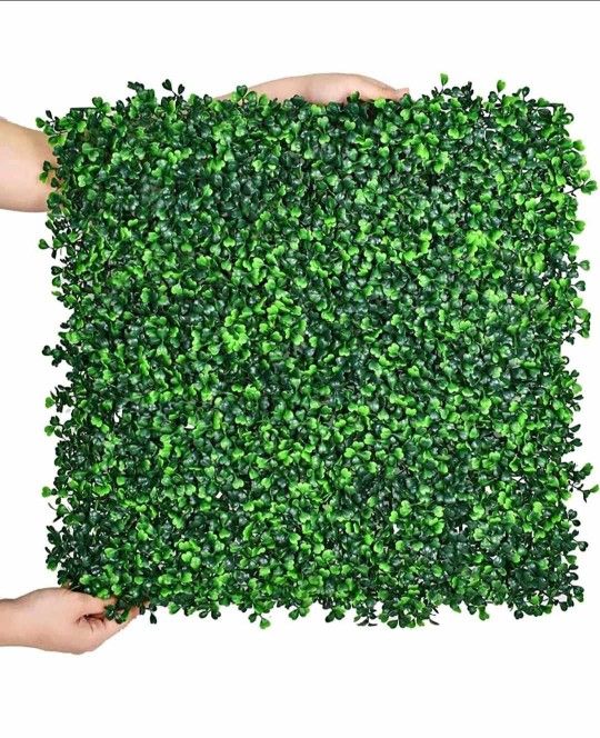 BRAND NEW 12 Pieces 20"x 20" Artificial Boxwood Panels Topiary Hedge Plant, Privacy Hedge Screen Sun Protected Suitable for Outdoor, Indoor, Garden, F
