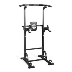 Sportsroyals Power Tower Pull Up Bar Station, 450LBS Stable Pull Up Dip Station for Home Gym Strength Training Equipment | FED Fitness