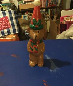 Decorative bear Christmas candle