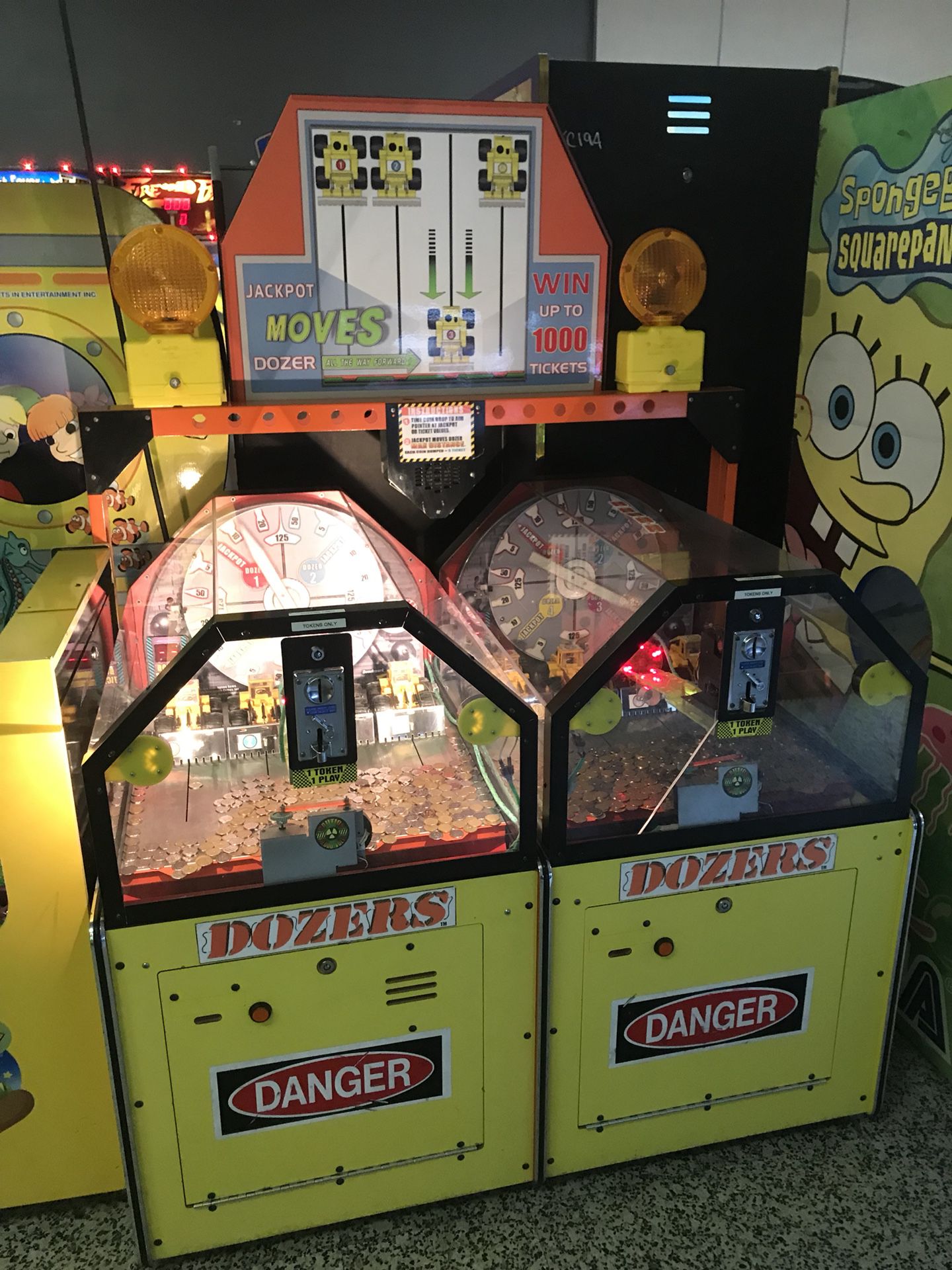 Dozers arcade redemption ticket arcade game