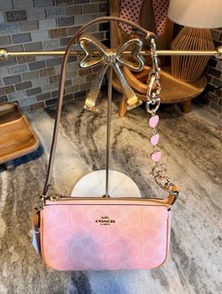 Powder pink nolita 19 with heart extender chain