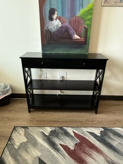 Black console table