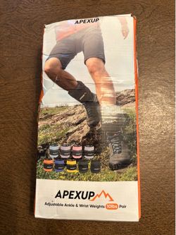 SAVE OVER $10 - NEW APEXUP 10 Pound Adjustable Ankle & Wrist Weights