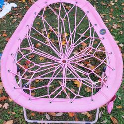 Pink Foldable Girls Bungee Chair 