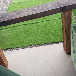 Beautiful Unique Wooden Accent Stand / Console Shelf Indoor/outdoor 