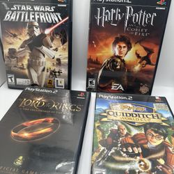PS2 Fantasy Bundle - Star Wars, LOTR, Harry Potter + Quidditch