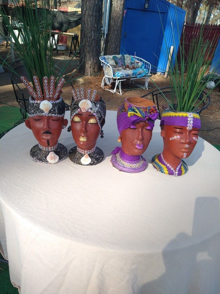 King And Queen Flower Pots. One Of A Kind