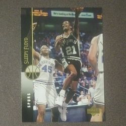 1994-95 Upper Sleepy Floyd San Antonio Spurs #83 Basketball Card Vintage Collectible Pro NBA